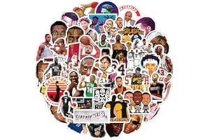 EvanMader 100 Stück Basketball NBA All-Star Aufkleber, wasserfeste dekorative Vinyl Sticker für Gepäck, Laptops, Helme, Skateboards und mehr