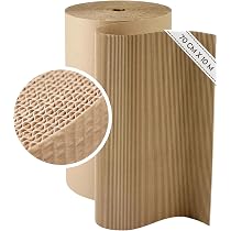 Rouleau De Carton Ondulé 70 Cm X 10 M | Emballage De Protection Résistant | Parfait Pour Les Expéditions, Bricollage, Artisanat, DIY | Matériau D' Emballage Et De Calage
