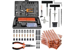 GADLANE 99 Szt Zestaw do Naprawy Opon - Kompletny Zestaw do Naprawy Przebicia do Samochodów, Ciężarówek, Furgonetek, Przyczep, Kamperów, Motocykli