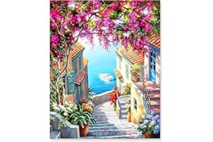 KAIETEUR Kits de peinture par numéros pour adultes, kit de peinture à l'huile sur toile pour enfants ou débutants avec pinceaux acryliques pigments dessin peinture 40,6 x 50,8 cm sans cadre