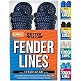 Boat Fender Lines, 3/8 Inch Double Braided Nylon Rope, 6 Ft with Loop, 2 Pack, Navy Blue, for Buoy, Jet Ski Mooring, Docking & Small Boat Bumpers