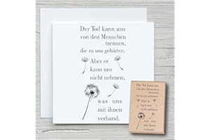 ‎NEWSTAMPS DIE STEMPELMACHER NEWSTAMPS Stempel Der Tod Motivstempel groß aus Holz & Gummi zum Karten und Geschenke basteln, Holzstempel für Trauer, Abschied, Beisetzung, Textstempel, Schrift, Scrapbook, Textilstempel, Deko