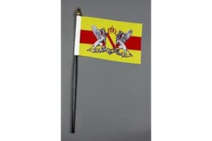 Buddel-Bini Kleine Tischflagge Baden 15x10 cm mit 30 cm Mast aus PVC-Rohr, ohne Ständerfuß