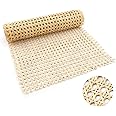 1 Roll Caning Material, 11.8inch x 3.3ft Natural Rattan Cane Webbing Roll for Caning Projects Mesh Rattan Fabric for Furniture Chair Cabinet Ceiling