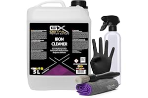 GxDetail Descontaminante Férrico para Llantas y Carrocería 5 Litros - GxDetail – Fórmula Avanzada – Limpiallantas sin Frotar - Elimina Ferodo y Grasa – Limpiador de Uso Rápido – No daña Pintura