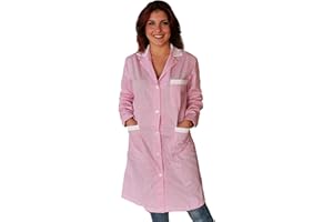 Petersabitidalavoro Camici da Lavoro Donna,Quadrettini,Manica Lunga,Maestra Asilo,Alimentari,Banconista