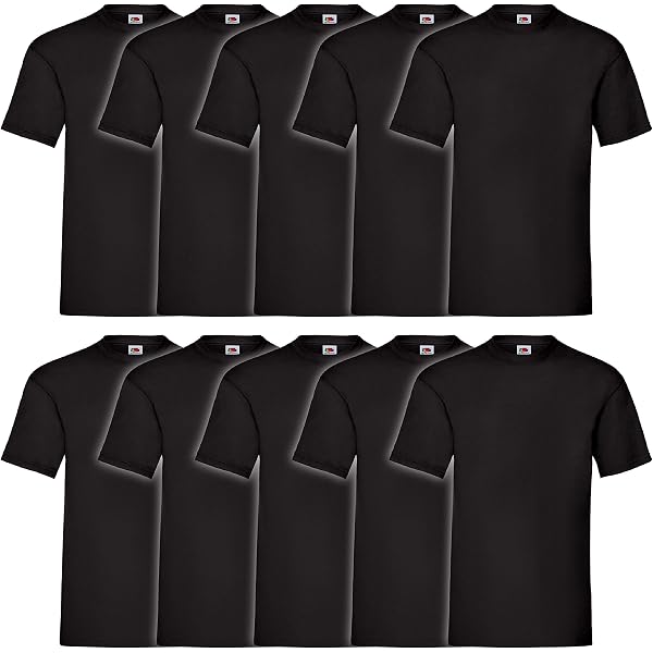 Fruit Of The Loom Heavy T-Shirt - Deep Black, Größe XL, 100% Baumwolle, Klassische Passform