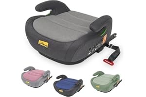 Jovikids Alzador Coche Niño ISOFIX, ECE R129, Silla Coche Grupo 2 3, Asiento Elevador coche para Bebé de 125-150cm (de 6 a 12 años), Espuma Adicional (Negro)