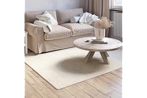 ‎MY-RUG MY-RUG Handloom Wollteppich Devi 230 x 160 cm - Elegantes Beige für das Schlafzimmer. Handgewebt aus Naturmaterialien, ideal für größere Räume.