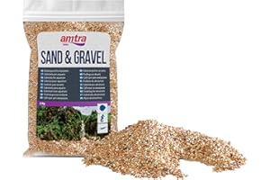 Amtra Ambra Fine - Sabbia per acquario,fondale per acquario acqua dolce e marina, naturale, atossico, 1-2 MM/2KG