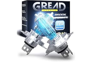 Gread - 2x Lampada Faro H4 - superwhite - 8500k 55W - senza registrazione - Sorgente di luce