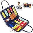Kidology Montessori Quiet Book for Toddlers, Busy Cloth Book to Develop Learning Skills for Toddlers, Preschool Educational Activity Sensory Book Interactive for Kids (Busy Board Cloth),Multicolor