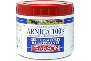 ARNICA 100'S - Arnica per Cavalli, Gel Extraforte Raffreddante Pearson. Crema Arnica Gel Forte con Artiglio del Diavolo e Mentolo. Pomata Defaticante e Rilassante (500 ml)