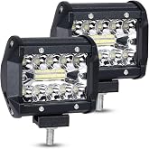 URAQT Tractor LED Spotlights, 60W 4 Inch LED Work Light, 2pcs Super Bright LED Work Lights, Fog Light for Trucks Off Road Pic