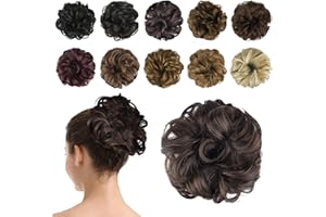 BARSDAR Synthetic Hair Bun Extensions Hairpiece Messy Hair Scrunchies for Women Updo ponytail Extensions - Brown 40g