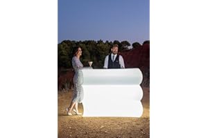 Kloris Bancone Bar Cassa Reception Desk illuminato mod. Clipper cm 145x88x110 h. Made in Italy.