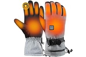 IHEAT Heated Gloves for Men Women, Rechargeable 5000mAh Battery Electric Heating Gloves, 3 Temperature Setting Levels, Touchscreen Hand Warmer for Motorcycle Riding Cycling Fishing Ski Hiking