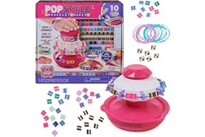 Cool MAKER - POPSTYLE Bracelet Maker - Kit para Hacer Pulseras de la Amistad - 1 Máquina con Almacenamiento, 170 Cuentas y 22 Gomas Elásticas Reutilizables - Juguetes Niñas 8 Años +
