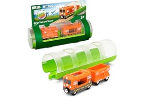 BRIO World Tunnel & Cargo Train for Kids Age 3 Years Up - Compatible with All BRIO Railway Sets & Accessories