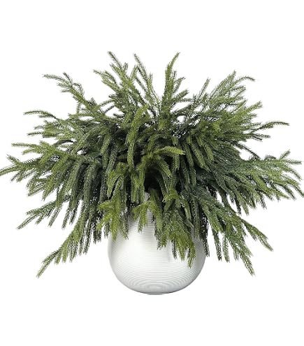 Künstliche Tannenzweige Mit Zapfen – 12 Bündel, Je 43 Cm, Aus Kunststoff, Für Weihnachtsdeko & Basteln