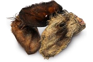 FROSTFUTTER PERLEBERG Rinderohren mit Fell, 10 Stück, 100 Prozent natürlich, schonend getrocknet, mit Muschel, Hunde Snack, Made in Germany