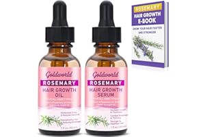 GOLDWORLD Rosemary Oil For Hair Growth,Hair Growth Oil Serum For Ingrown Hair Treatment,Hair Growth Reduce Hair Loss,Diluted Rosemary Oil Dry Damaged Hair Tonic,Christmas Gifts For Women Her Stocking Fillers