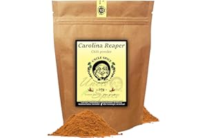 UNCLE SPICE® Carolina Reaper Powder, 50 g Hottest Chilli in the World, Finely Ground in Premium Quality, Gringo Killer, Chili Peppers in Powder, Chilli Powder, 1.5 Million Scoville, Extremely Sharp