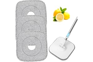 ORTVIAI Paquete de 3 Almohadillas de Repuesto para fregona Alanberg, Almohadillas de Repuesto de Microfibra para fregona, Almohadillas de Microfibra húmedas, Accesorios para Todo Tipo de Suelos
