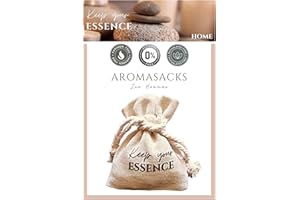 KEEP YOUR ESSENCE AROMASACKS Home - Ambientador Hogar para Armarios y Cajones. Aroma Relajante y Limpio. Duración 8 semanas. Saquito de Lino con Perlas Aromáticas. Esencia Natural 0% Alcohol. Fragancia Zen HAMMAN