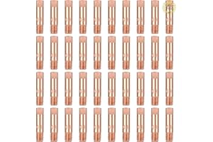 Haisheng Pack of 40 Welding Contact Tips 0.8 mm Copper Contact Tip Welding Nozzles 0.8 mm Current Nozzles Contact Tube Welding Torch Welding Tips for 15AK Torch Gun Welding Machine MIG/MAG Welding