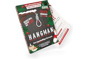 DENKRIESEN - Hangman Christmas Edition | ab 9 Jahren - ab 2 Spieler | 160 fröhliche und lustige Kategorien | Galgenmännchen als Weihnachtsspiel | Reisespiel | Geschenkidee oder Wichtelgeschenk