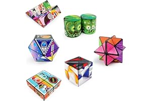Mauepersu Magic Cubes, 6 in 1 3D Sternenklarer Himmel Zauberwürfel, Infinity Würfel Transformierende, Puzzle Cubes, Würfel Spielzeug zum Stressabbau, Kreative Geschenke für Kinder Erwachsene