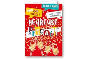 Editions Cely Carte Départ Retraite collègue - Grand format A4 21x27cm - enveloppe incluse - Permet d'écrire beaucoup de messages à l'interieur pour laisser un souvenir à votre collègue (Retraite)