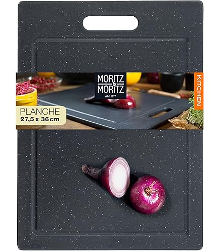 Planche à Découper Antidérapante KESPER 30751 - Plastique, 40 X 24 Cm, Résistante Aux Coupures (90°C Max)