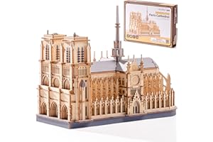 ROBOTIME Puzzle 3D en Bois Notre Dame De Paris, Maquette À Construire pour Adultes, Modelisme Kit De Construction, Idéal comme Cadeau De Noël Ou d'anniversaire
