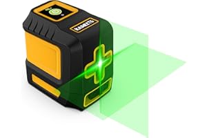 Livella Laser Autolivellante 30m, KAIWEETS Livella Laser Verde con Base Magnetica, Laser a Croce Orizzontale e Verticale con Custodia Protettiva e 2 Batterie