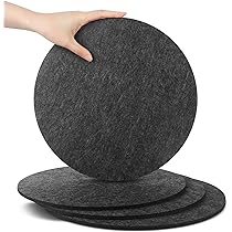 Wortek Lot De 6 Dessous De Verre Ronds En Feutre Pour Protu00e9ger Contre