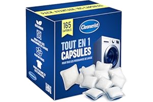 DIE SEIFENBLASE Cleanerist - Lessive en capsules tout-en-1 – 165 lavages (165 pods / 3 kg) – lessive universelle pour blanc, couleurs et linge clair – poudre soluble rapide – parfum frais