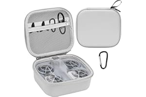 FPVtosky Custodia impermeabile per DJI Neo Drone Borsa di protezione anticaduta compatta custodia protettiva accessori protezione, grigio chiaro, Per DJI Neo (bianco)