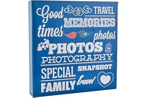 ARPAN - Álbum para 500 Fotos (10 x 15 cm, 34 x 4 x 33 cm, cartón), Color Azul