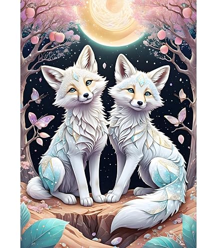Diamantmalerei-Set „Mond“ – 5D Rund-Diamant-Kunst, 12x16 Zoll, Inkl. Werkzeug