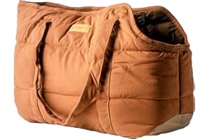 RUFFLIFE Dog Purse Carrier for Small Dogs, Cozy Plush Pet Carrier Purse, Secure Harness Clip, Lightweight Dog Tote Bag Carrier for Small Dogs and Puppies