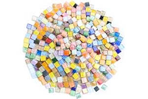 Yatinkim 160g Mosaikfliesen Bunte Kristall Glassteine Bulk DIY Dekoration Basteln Fotorahmen Handgefertigt Aufbewahrungsbox Schmuck Bastelarbeiten Mischfarbe