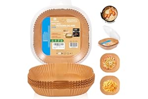 RAYPOW Luftfritteusepapier, 20-24 cm, quadratisch, 200 Stück, BPA-frei, Zubehör für Fritteuse ohne Öl, 2 bis 8 Liter