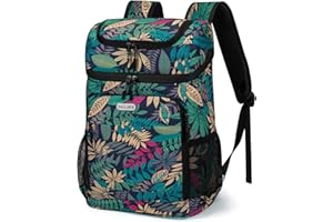 BAGLHER Cooler Backpack 30 Cans, Leakproof Waterproof Cooler Bag with 5 Reusable Ice Pack for Camping, Beach, Hiking