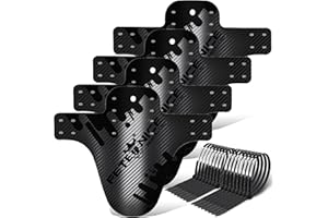 FETESNICE 2 Piezas de Fibra de Carbono Textura MTB Bicicleta Guardabarros Delantero Trasero DH Ciclismo 24/26/27,5/29 Mountain Bike Guardabarros