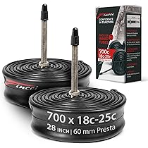 YunSC Lot De 2 700C Chabres à Air 700x44C/46C/48C/50C FV48 Presta Valve 700C Chabre à Air