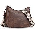 Yamobi Leopardenmuster Handtasche - Halbmond Crossbody Bag Mit Verstellbarem Gurt