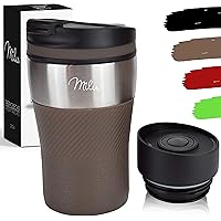 Milu Thermobecher Isolierbecher Kaffeebecher to go - 210ml 100% Auslaufsicher - Trinkbecher aus Edelstahl - Autobecher…