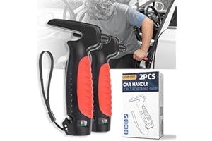 FANWER 4 in 1 Car Door Handle Assist for Elderly 2PCS - Multifunction Car Transfer Aid - Help Elderly Get Out of Car, Auto Cane Portable Vehicle Support Handle for Seniors, Handicapped, Max 450 Pounds